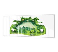 Contemporary glass kitchen panel - Wide format wall backsplash Various Series BBS08: