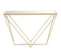 Contemporary Gold Finish Rectangular Console Table, Sleek Console Table For Livingroom, Versatile Table Premier Housewares Gold One Size