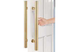 Contemporary Gold Stainless Steel Door Pull Handle Bar - 32" Entry Handle for Front, Barn, Shower & Glass Doors - Luxury Push/Pull Design