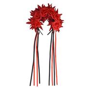 Contemporary Halloween Hairband With Soft Ribbon Detail Flower Headband Suitable For Costume Balls And Photo Props Lightweight Halloween Headbands For Adults