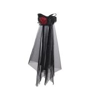 Contemporary Halloween Veil Soft Fabric Headpiece Fashion Hair Decoration For Long Event Costume Parties Gothic Party Headwear