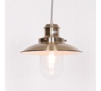 Contemporary Hanging Fisherman Lantern Style Pendant Brushed Brass Finish Ceiling Light