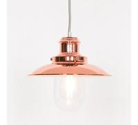 Contemporary Hanging Fisherman Lantern Style Pendant Copper Finish Ceiling Light