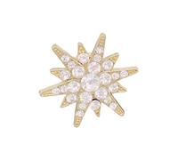 Contemporary Hexagram Brooch For Professional Wardrobe Alloy Metal Accessory Gender Neutral Design Secure Pin Backing Unisex Hexagram Pin