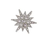 Contemporary Hexagram Brooch for Professional Wardrobe Alloy Metal Accessory Gender Neutral Design Secure Pin Backing Alloy Star Brooch