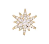 Contemporary Hexagram Brooch For Professional Wardrobe Alloy Metal Accessory Gender Neutral Design Secure Pin Backing Mystical Symbol Brooch