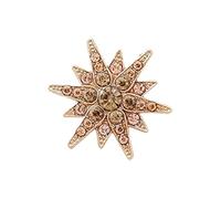 Contemporary Hexagram Brooch for Professional Wardrobe Alloy Metal Accessory Gender Neutral Design Secure Pin Backing Formal Casual Brooch