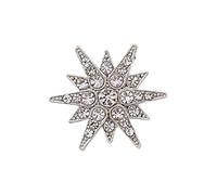 Contemporary Hexagram Brooch for Professional Wardrobe Alloy Metal Accessory Gender Neutral Design Secure Pin Backing Formal Casual Brooch