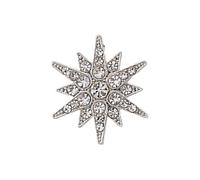 Contemporary Hexagram Brooch for Professional Wardrobe Alloy Metal Accessory Gender Neutral Design Secure Pin Backing Korean Styles Brooch