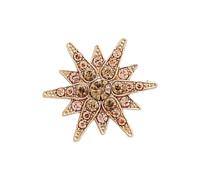 Contemporary Hexagram Brooch for Professional Wardrobe Alloy Metal Accessory Gender Neutral Design Secure Pin Backing Geometric Brooch Jewelry