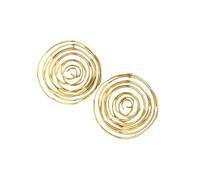 Contemporary Hollow Circles Earrings Irregular Circles Wraparound Design Gold Silver Iron Earrings for Women Casual Formal Hollow Geometric