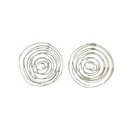 Contemporary Hollow Circles Earrings Irregular Wraparound Design Gold Silver Iron Earrings for Women Casual Formal Irregular Ear Studs