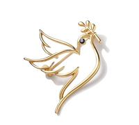 Contemporary Hollow Out Doves Jewelry Pin Symbolizing Peace Vintage Alloy Ideal For Jackets Coats Dresses Unisex Elegant Lapel