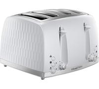 Contemporary Honeycomb Design 4 Slice Toaster Russell Hobbs White One Size