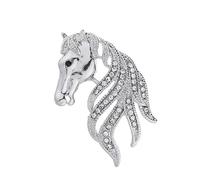 Contemporary Horse Head Jewelry Piece Vintage Zodiacs Inspired Design Lightweight Alloy Fashion Badges Accessory Trendy Workwear Accessories