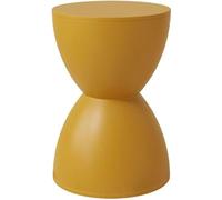 Contemporary Hourglass Accent Stool - Modern Plastic Round Outdoor Side Table for Coffee Patio & Indoor Use - Stylish Home & Bedroom Furniture (GuangmianA)