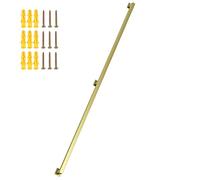 Contemporary Industrial Gold Stair Railing Kit - 8.2 Ft/2.5M with Wrought Iron Brackets for Modern Homes, Durable & Stylish Safety Solution