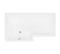 Contemporary L Shaped Bath & Side Panel Left Hand, 1600 x 850 x 390mm