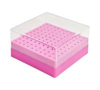 Contemporary Large Capacity Nails Tool Organized Box 100 Slots Clear Top Storage Case For Professional Manicurists Efficient Nail Drill Bit Management