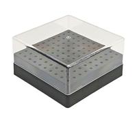 Contemporary Large Capacity Nails Tool Organized Box 100 Slots Clear Top Storage Case For Professional Manicurists Efficient Nail Drill Bit Management