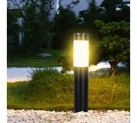 Contemporary LED Bollard Light for Outdoor Use, Aluminum Construction Solar-Powered Pathway Light, Landscape Lighting With Easy Installation