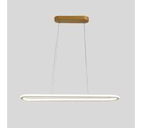 Contemporary Led Chandelier - Circular Oval Linear Light for Dining Room, Kitchen, Entryway - 6000K Cold White, Aluminum & Acrylic, 48W/60W/76W(Gold,100Cm)/D/80Cm