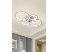 Contemporary LED Circular Semi-Flush Ceiling Light The hot sale White One Size