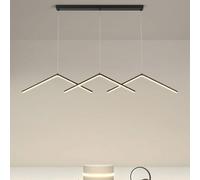 Contemporary LED Pendant Light - Gold Wave Ceiling Hanging Fixture, Adjustable Height, Dimmable and Energy-Efficient