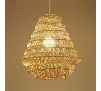 Contemporary LED Vine Art Weaving Pendant Light - Stylish Decorative Lamp for Restaurant, Bar, Cafe, Tea Room - 50CM Modern Chandelier Fixture.
