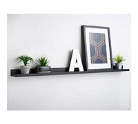 Contemporary Look Photo Shelf Picture Ledge Shelf Easy To Install 120cm - Black