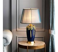 Contemporary Luxury Ceramic Table Lamp LED American Retro Creativity Living Room Bedroom Study Villa Hotel Desk Lamp (Style 18)