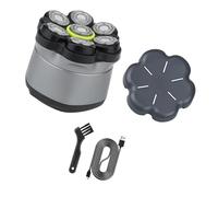 Contemporary Men ' s Rotary Shaver with Attachment and Digital Display Version Portable Electric Groomer