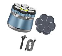 Contemporary Men ' s Rotary Shaver with Attachment and Digital Display Version Portable Electric Groomer