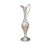 Contemporary Metal Vases With Embossed Pattern Vintage Antique Flower Container For Living Room Bedroom Or Workspaces Artistic Homes Accent Vases