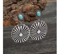 Contemporary Metallic Earrings, Chic Drop and Stud Choices, Perfect for Everyday and Special Events, Turquoise Boho Aesthetic