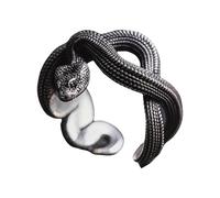 Contemporary Open Rings With Snake Detailing Unique Finger Jewelry Casual Fashion Rings For Styles Enthusiasts Vintage