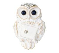 Contemporary Owl Brooch Lightweight Zn Alloy Jewelry with Enameled Mail Design for Birthdays Anniversaries Event Stylish Owl Lapel Pin