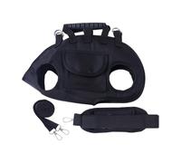 Contemporary Pet Carrier Bag Cross Body & Handheld Use Ventilation Space for Escape Clamp Thin Dog Material Permanent Fabric Dog Sipper Black