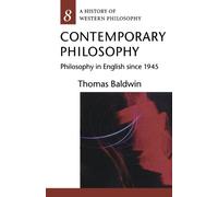 Contemporary Philosophy - 9780192892584