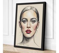 Contemporary Portrait Study Canvas Wall Art Print 24x16 Inch (61 x 41 cm)