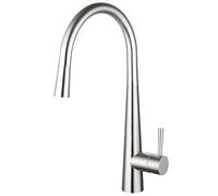 Contemporary Pull Out Kitchen Mixer Tap, Brushed Nickel