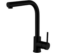 Contemporary Pull Out Single Lever Kitchen Mixer Tap, Black