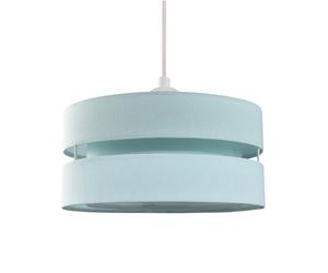 Contemporary Quality Duck Egg Linen Fabric Triple Tier Ceiling Pendant Light Shade | 60w Maximum | Designer Style | 26cm Diameter by Happy Homewares
