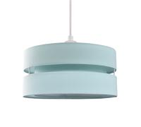 Contemporary Quality Duck Egg Linen Fabric Triple Tier Ceiling Pendant Shade ...