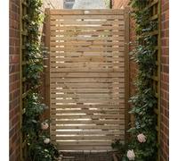 Contemporary Roma Slatted Wooden Garden Gate 120cm High x 90cm Wide