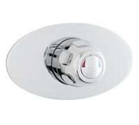Contemporary Round Concealed Sequential Thermostatic Shower Valve - Chrome - Balterley