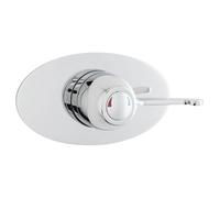 Contemporary Round Concealed Sequential Thermostatic Shower Valve With Lever Handle - Chrome - Balterley