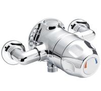 Balterley Modern Exposed Sequential Thermostatic Shower Valve 1 Outlet Chrome in Silver Balterley Silver