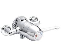 Contemporary Round Exposed Sequential Thermostatic Shower Valve with Lever Handle - Chrome - Balterley