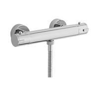 Round Minimalist Thermostatic Shower Bar Valve 1 Outlet Chrome Balterley Silver One Size
